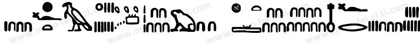 Egyptian Hieroglyph G007a字体转换